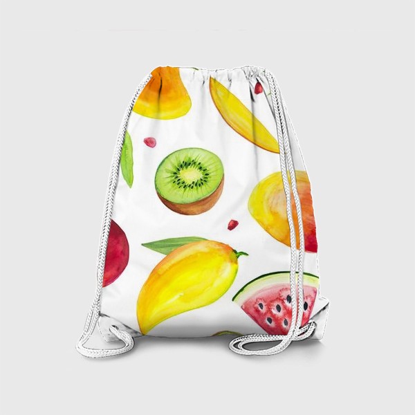Рюкзак «Узор из фруктов акварель»