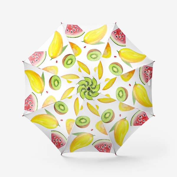 Зонт «Узор из фруктов акварель»