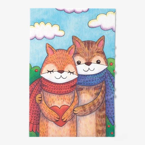 Полотенце «Влюбленные коты»