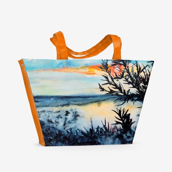 Пляжная сумка «Акварель Закат »