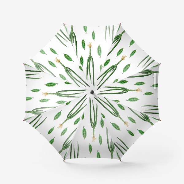 Зонт «Акварельные зеленые овощи»