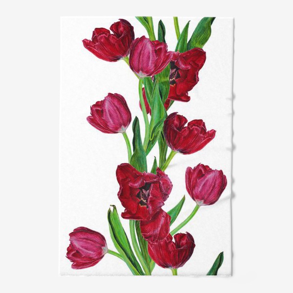 Полотенце «Красные тюльпаны»