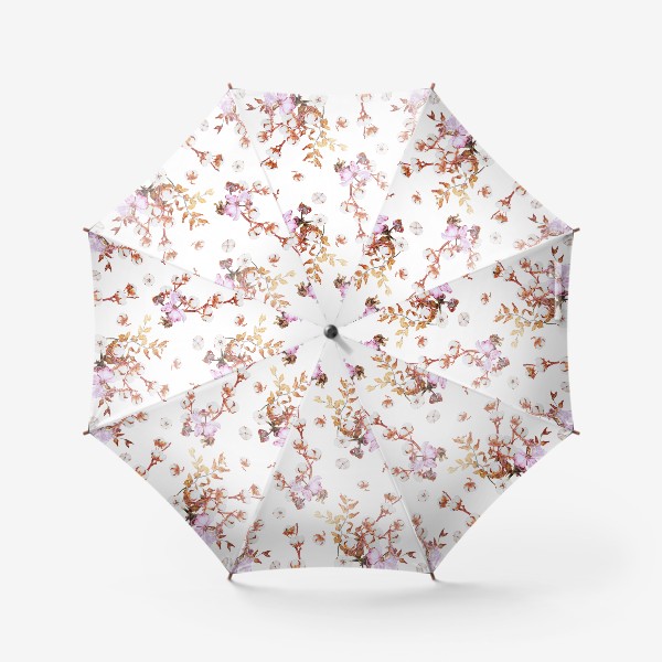 Зонт «Сухоцветы и веточки хлопка»