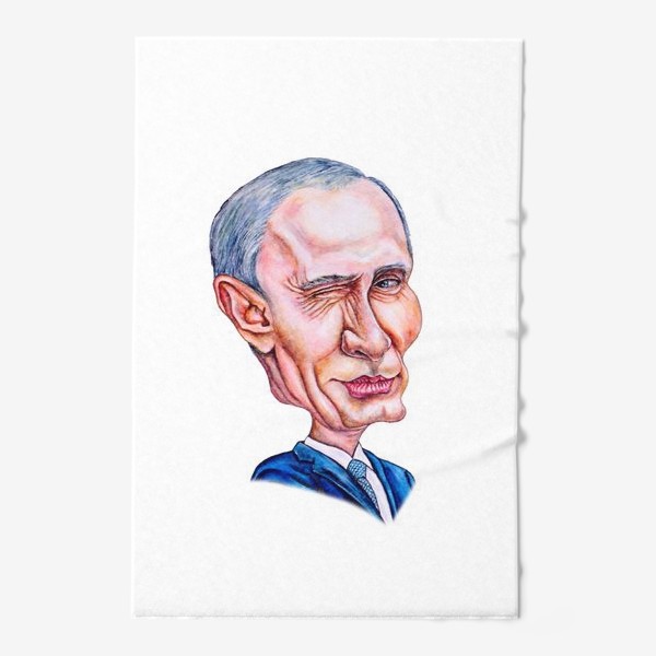 Полотенце &laquo;Шарж-портрет Путин &raquo;