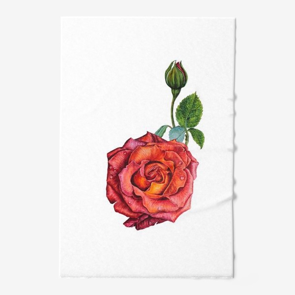 Полотенце «Красно - шоколадная роза»