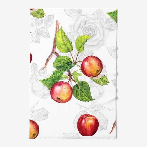 Полотенце «Красные яблоки»