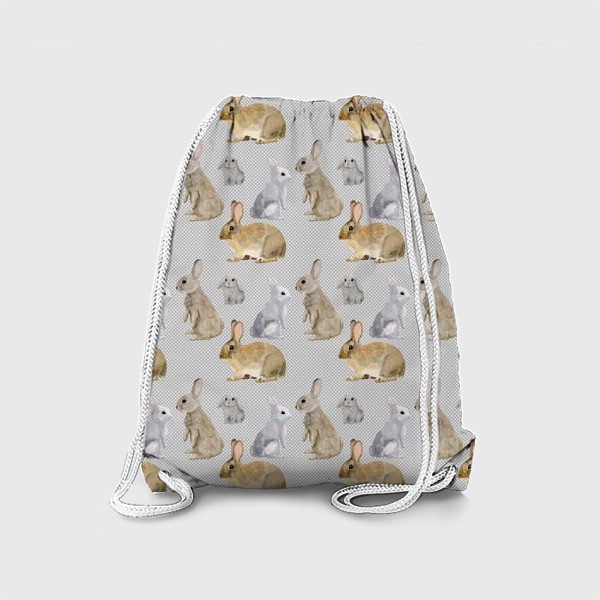 Рюкзак «Кролики и горошек »