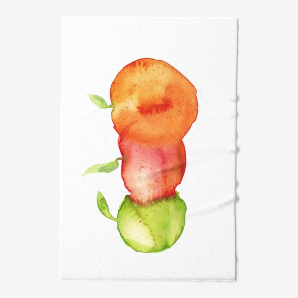 Полотенце «Акварельные яблоки»