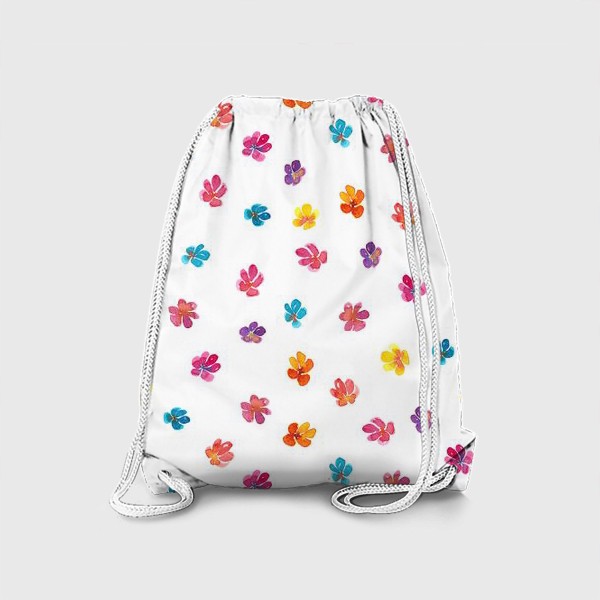 Рюкзак «Паттерн с акварельными цветами»