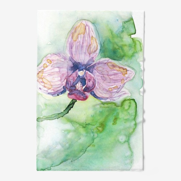 Полотенце &laquo;Акварельный цветок орхидеи&raquo;