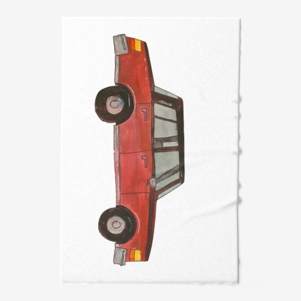 Полотенце «Красный автомобиль»