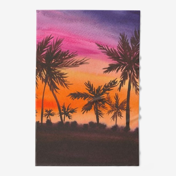 Полотенце «Пальмы на закате»