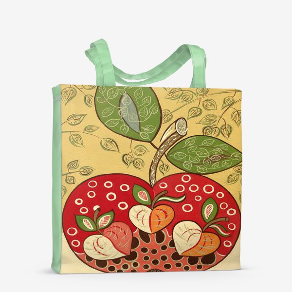 Сумка-шоппер «Декоративное красное яблоко»