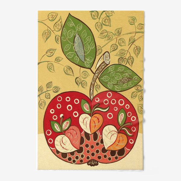 Полотенце «Декоративное красное яблоко»