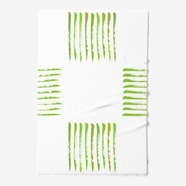 Полотенце «Зеленые полоски в квадратиках»