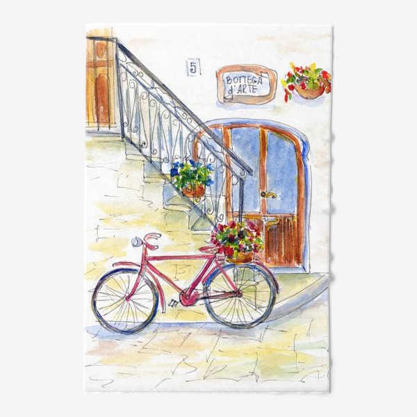 Полотенце &laquo;Цветочный велосипед&raquo;