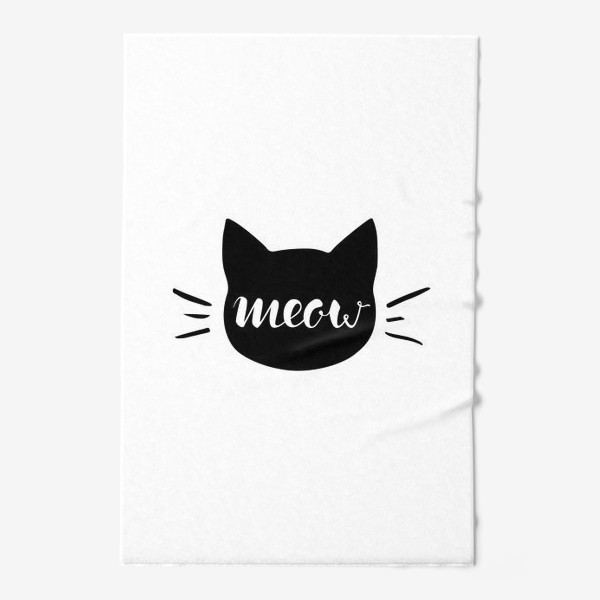 Полотенце «Чёрная кошка. Cat meow»