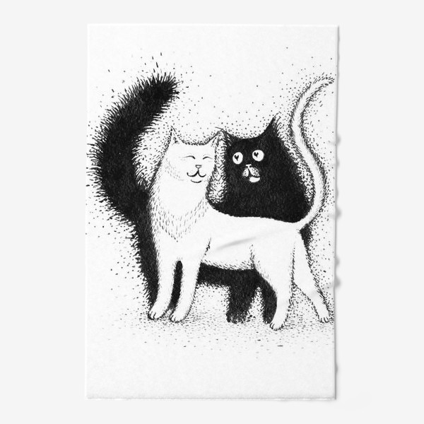 Полотенце «влюбленные коты»
