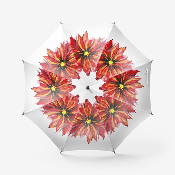 Зонт «красный цветок»