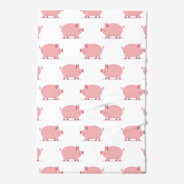 Полотенце «Паттерн со свинками»