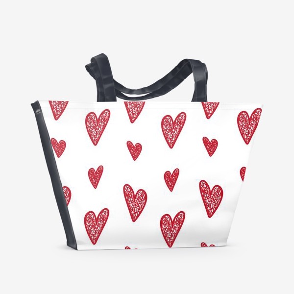 Пляжная сумка «Red Hearts»
