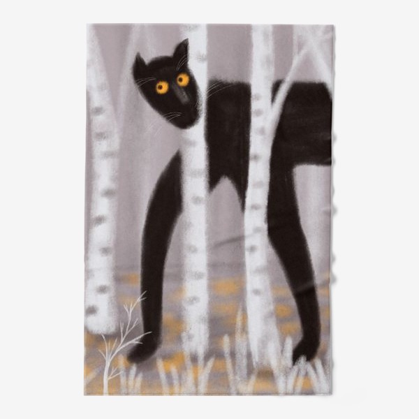Полотенце «Кот прячется в лесу»