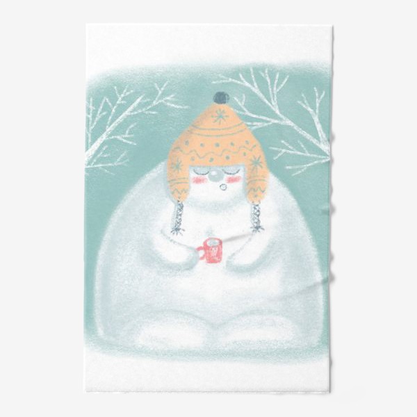Полотенце «Сонный снеговик»