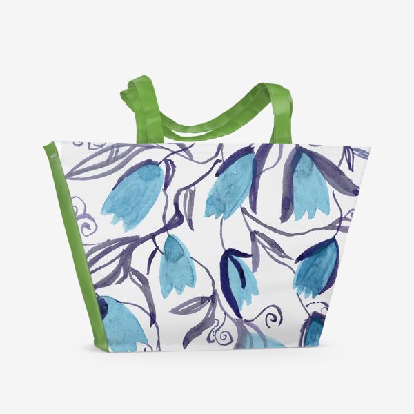 Пляжная сумка «"Голубые тюльпаны"»
