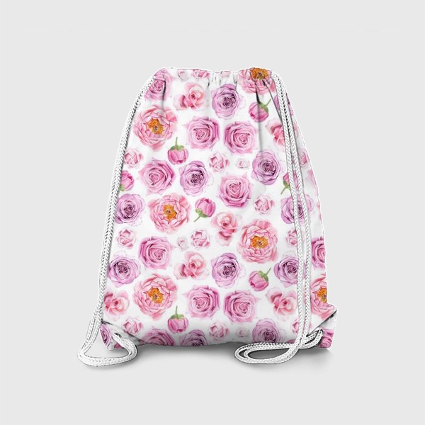 Рюкзак «Узор с розовыми розами»