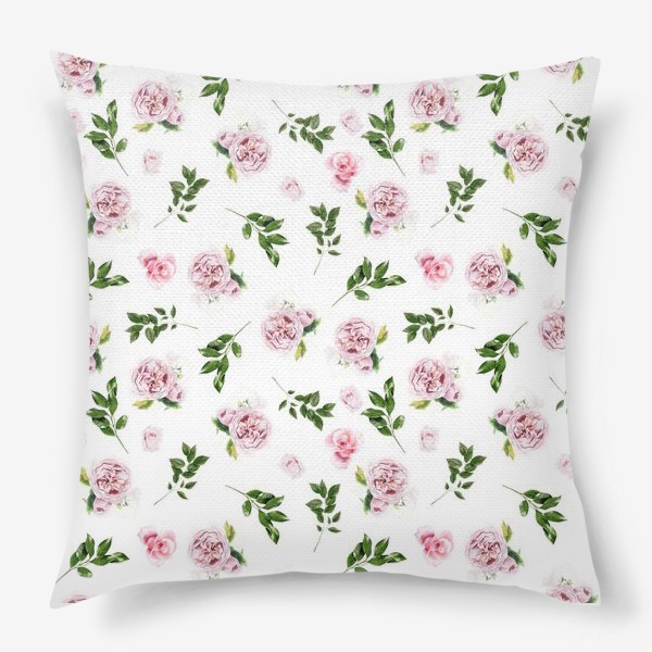 Подушка «Орнамент с розой Остин»