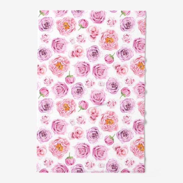 Полотенце «Узор с розовыми розами»