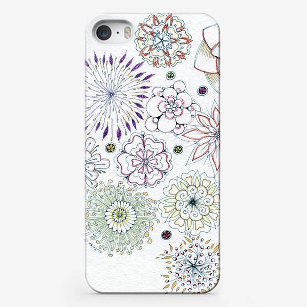 Чехол iPhone «Цветы и мандалы»