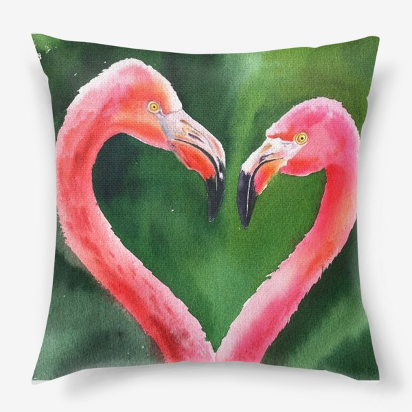 Подушка «Влюбленные фламинго»