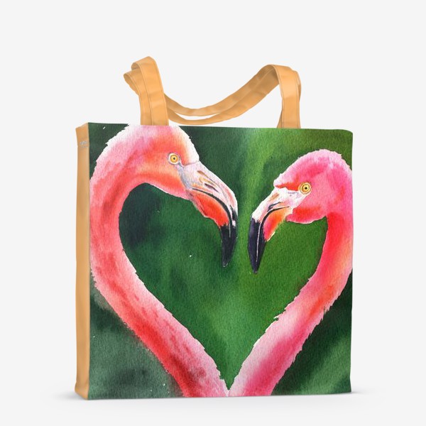 Сумка-шоппер «Влюбленные фламинго»