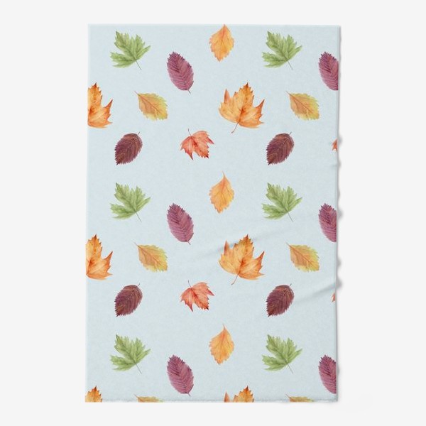 Полотенце «Осенний узор с акварельными листьями»