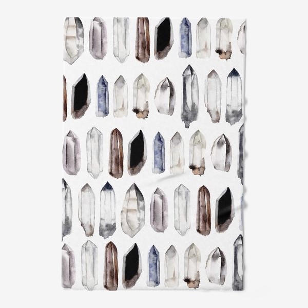 Полотенце «Акварельные кристаллы на бежевом»