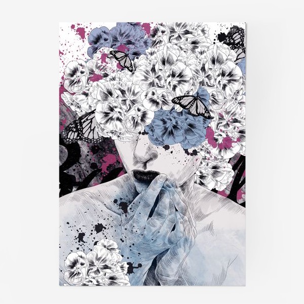Постер «Девушка с венком из белых цветов»