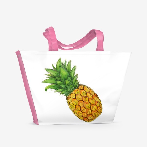 Пляжная сумка &laquo;Король тропических плодов - ананас.&raquo;