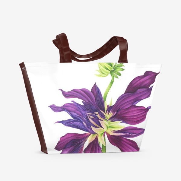 Пляжная сумка «Фиолетовый георгин»