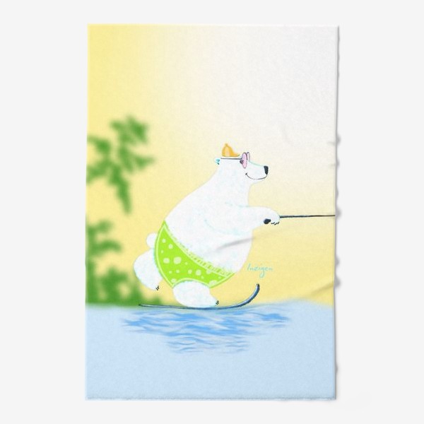 Полотенце «Белый медведь в отпуске»