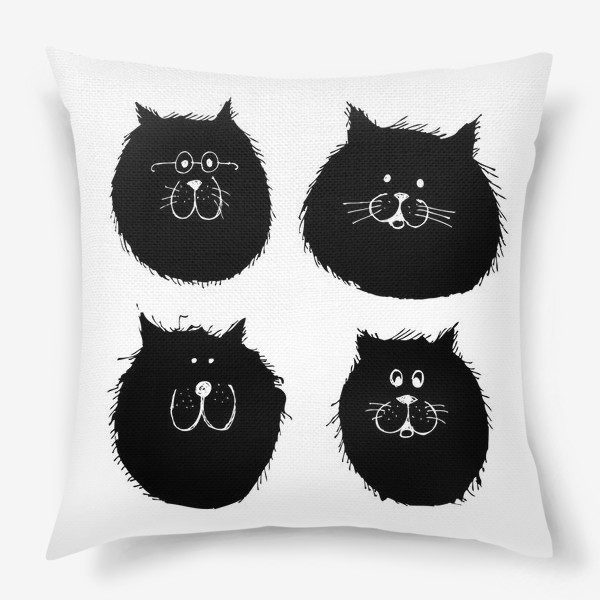 Подушка &laquo;Черные коты&raquo;