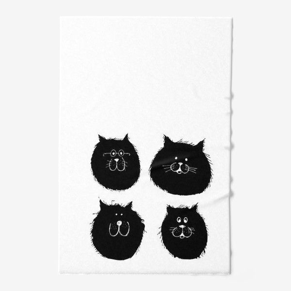 Полотенце «Черные коты»