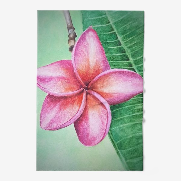 Полотенце «Плюмерия розовая»
