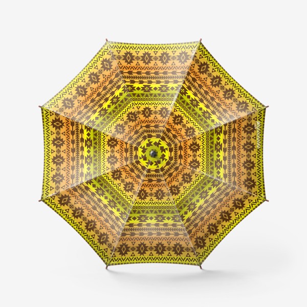 Зонт «этнический орнамент в оттенках осени»