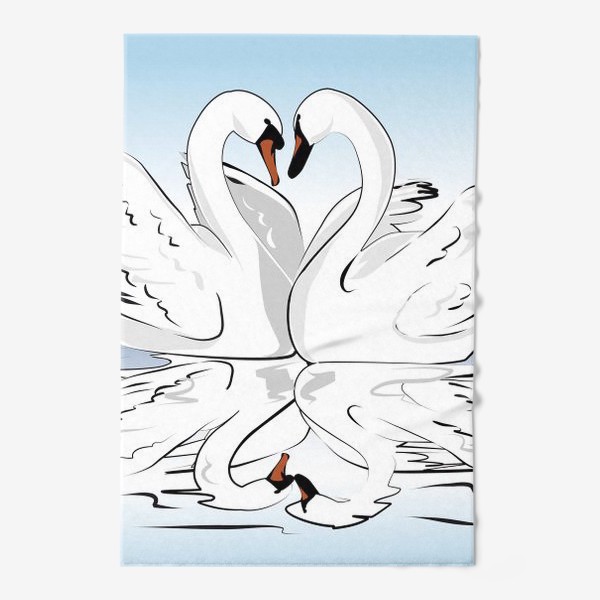 Полотенце «влюбленные лебеди»