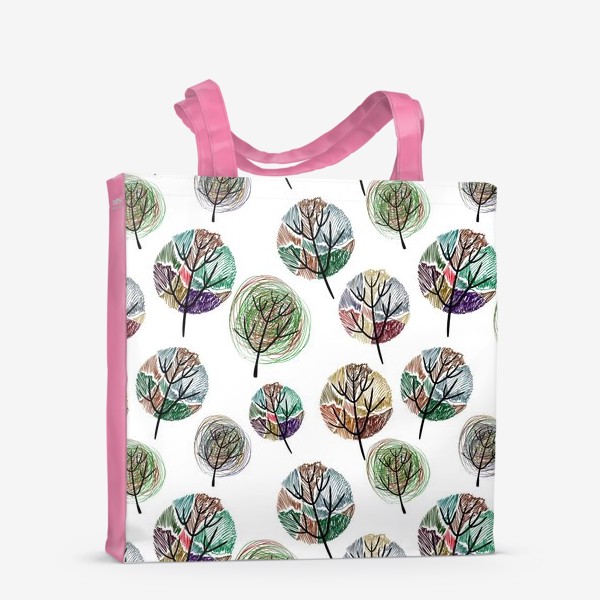 Сумка-шоппер «Цветные стилизованные деревья »