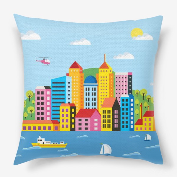Подушка «Цветной город»