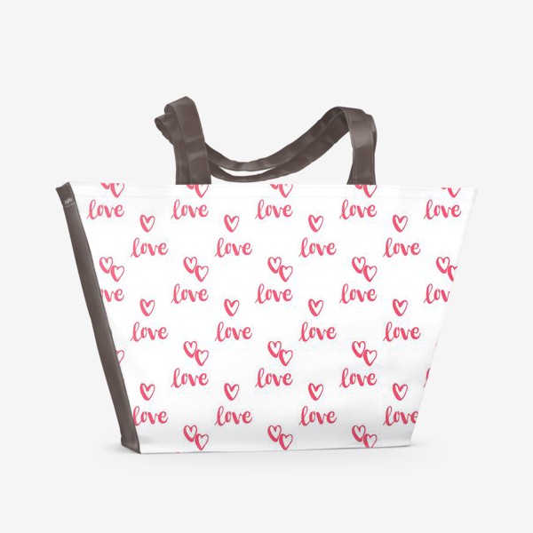 Пляжная сумка «Паттерн love»