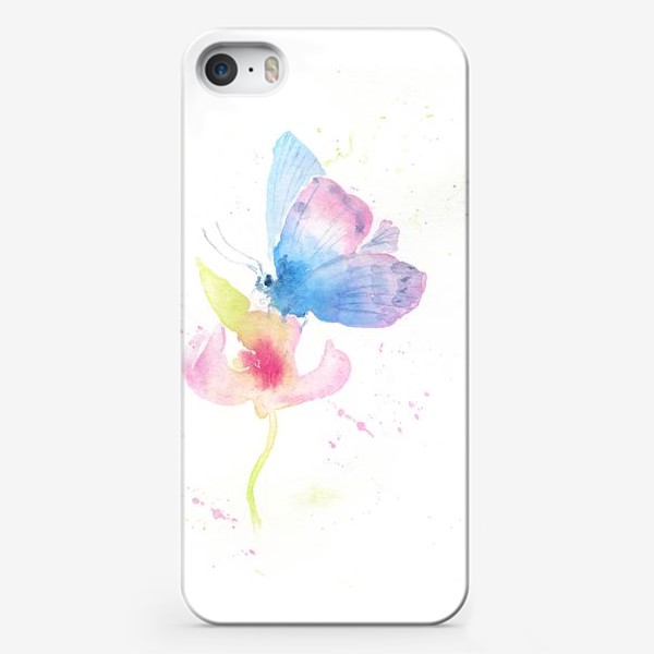 Чехол iPhone «Бабочка на цветке»