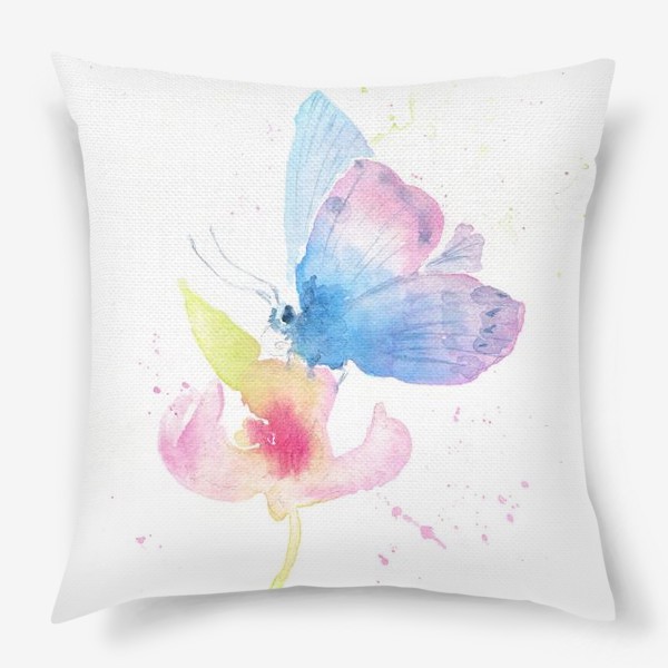 Подушка «Бабочка на цветке»
